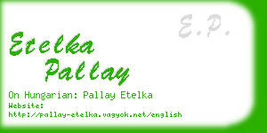 etelka pallay business card